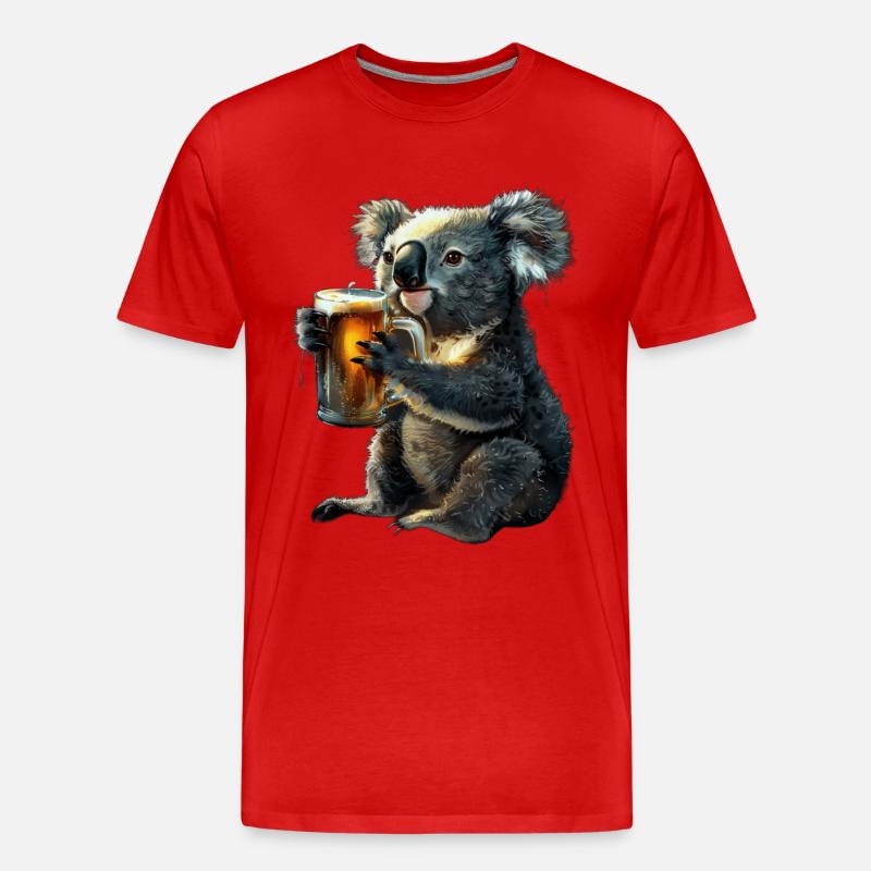 Koala - Männer Premium Bio T-Shirt - Rot