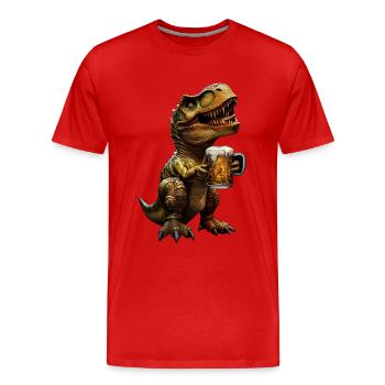 T-Rex - T-shirt bio Premium Homme - rouge - Devant - Damien (186cm)