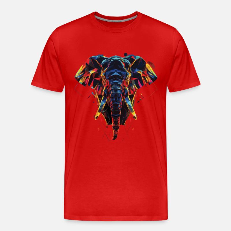 Elefant - Männer Premium Bio T-Shirt - Rot