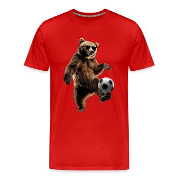 Grizzly bear - Men's Premium Organic T-Shirt - red - Front - Damien (186cm)