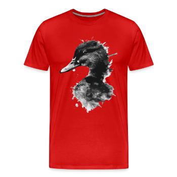 Canard - T-shirt bio Premium Homme - rouge - Devant - Damien (186cm)