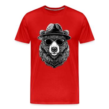Porter - T-shirt bio Premium Homme - rouge - Devant - Damien (186cm)