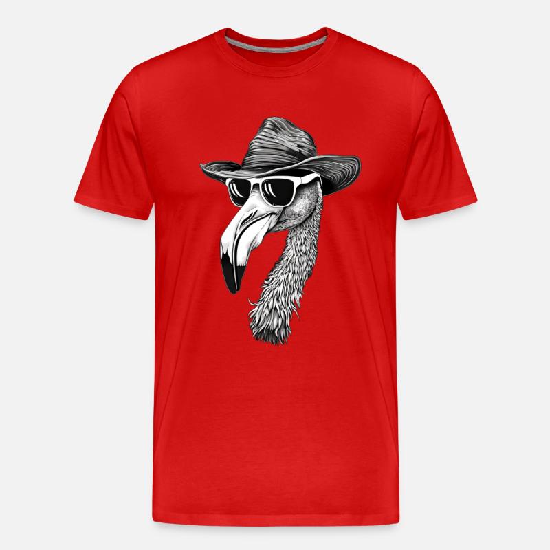Flamingo - Männer Premium Bio T-Shirt - Rot