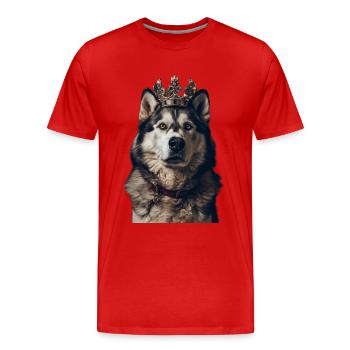 Malamute d’Alaska - T-shirt bio Premium Homme - rouge - Devant - Damien (186cm)