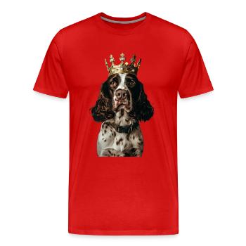 Épagneul springer anglais - T-shirt bio Premium Homme - rouge - Devant - Damien (186cm)