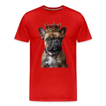 Bouledogue français - T-shirt bio Premium Homme - rouge - Devant - Damien (186cm)
