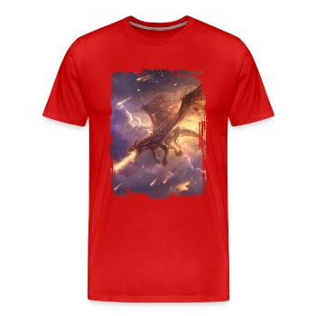 Kite - Men's Premium Organic T-Shirt - red - Front - Damien (186cm)