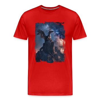 Kite - Men's Premium Organic T-Shirt - red - Front - Damien (186cm)