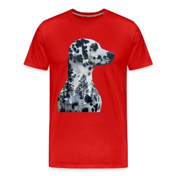 Dalmatian - Men's Premium Organic T-Shirt - red - Front - Damien (186cm)