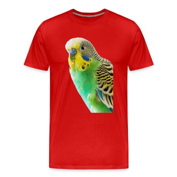 Wellensittich - Männer Premium Bio T-Shirt - Rot - Vorne - Damien (186cm)