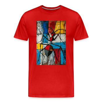 Ameise - Männer Premium Bio T-Shirt - Rot - Vorne - Damien (186cm)