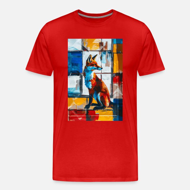Fuchs - Männer Premium Bio T-Shirt - Rot