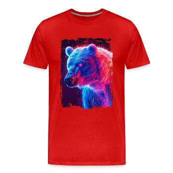 Porter - T-shirt bio Premium Homme - rouge - Devant - Damien (186cm)