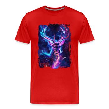 Roe deer - Men's Premium Organic T-Shirt - red - Front - Damien (186cm)