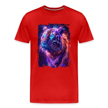 Tiger - Männer Premium Bio T-Shirt - Rot - Vorne - Damien (186cm)