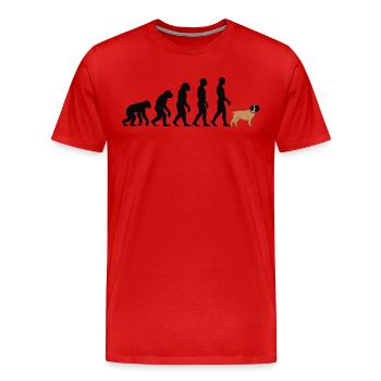 Englischer Mastiff - Männer Premium Bio T-Shirt - Rot - Vorne - Damien (186cm)