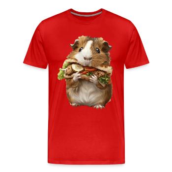 Meerschweinchen - Männer Premium Bio T-Shirt - Rot - Vorne - Damien (186cm)