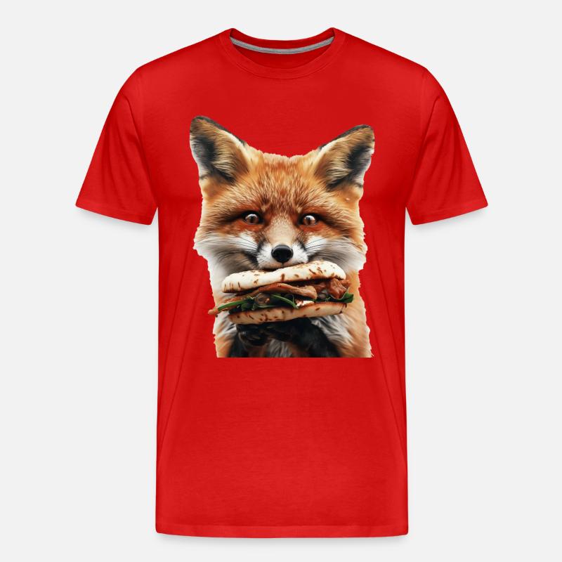Fuchs - Männer Premium Bio T-Shirt - Rot