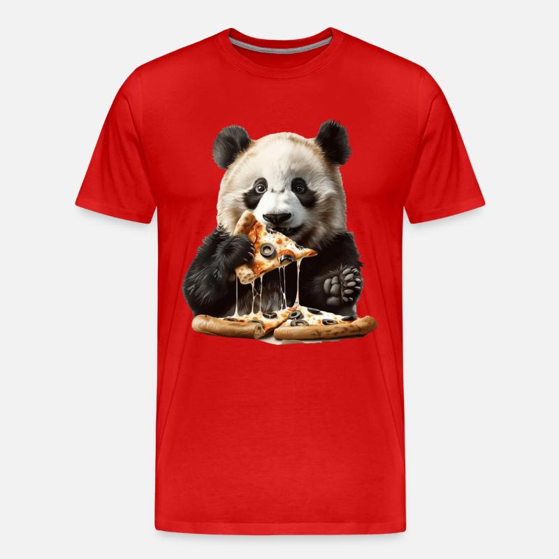 Panda - Männer Premium Bio T-Shirt - Rot