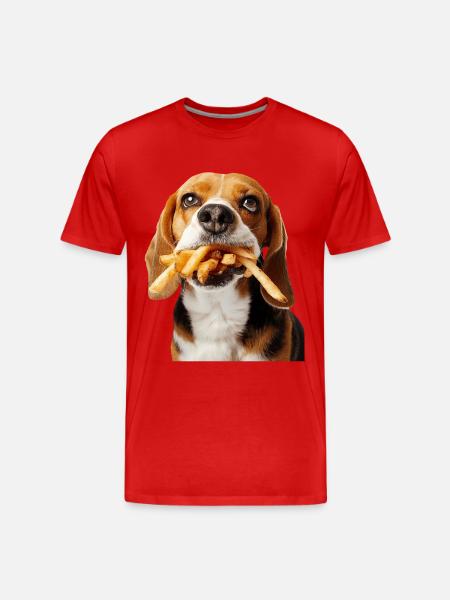 Beagle - Men's Premium Organic T-Shirt - red