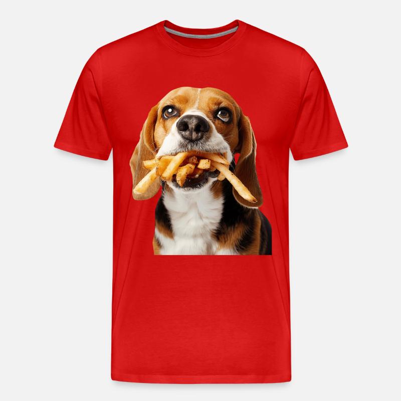 Beagle - Männer Premium Bio T-Shirt - Rot
