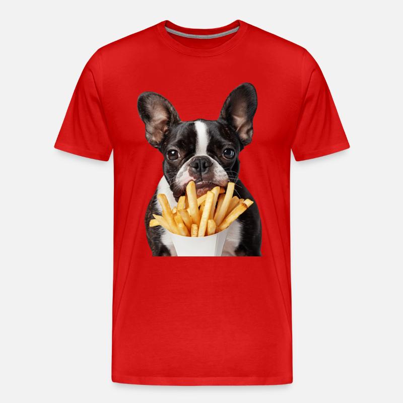 Boston Terrier - Männer Premium Bio T-Shirt - Rot