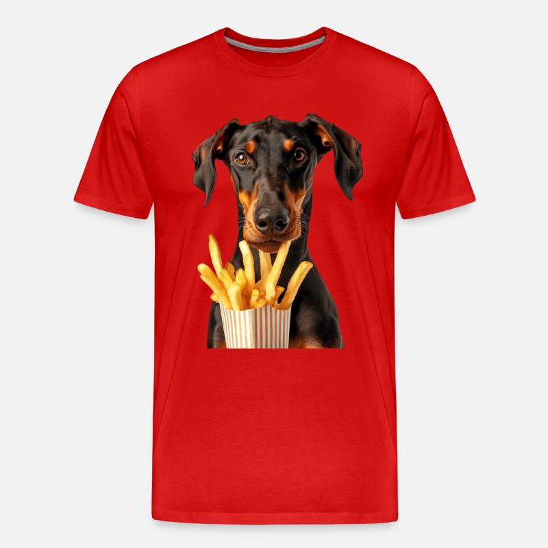 Dobermann - Männer Premium Bio T-Shirt - Rot