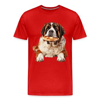 Bernhardiner - Männer Premium Bio T-Shirt - Rot - Vorne - Damien (186cm)
