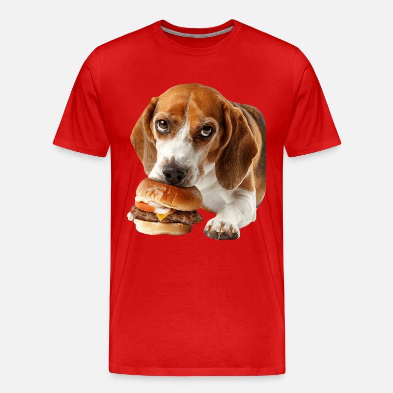 Beagle - Männer Premium Bio T-Shirt - Rot