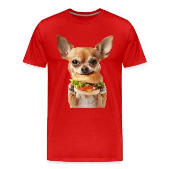 Chihuahua - T-shirt bio Premium Homme - rouge - Devant - Damien (186cm)