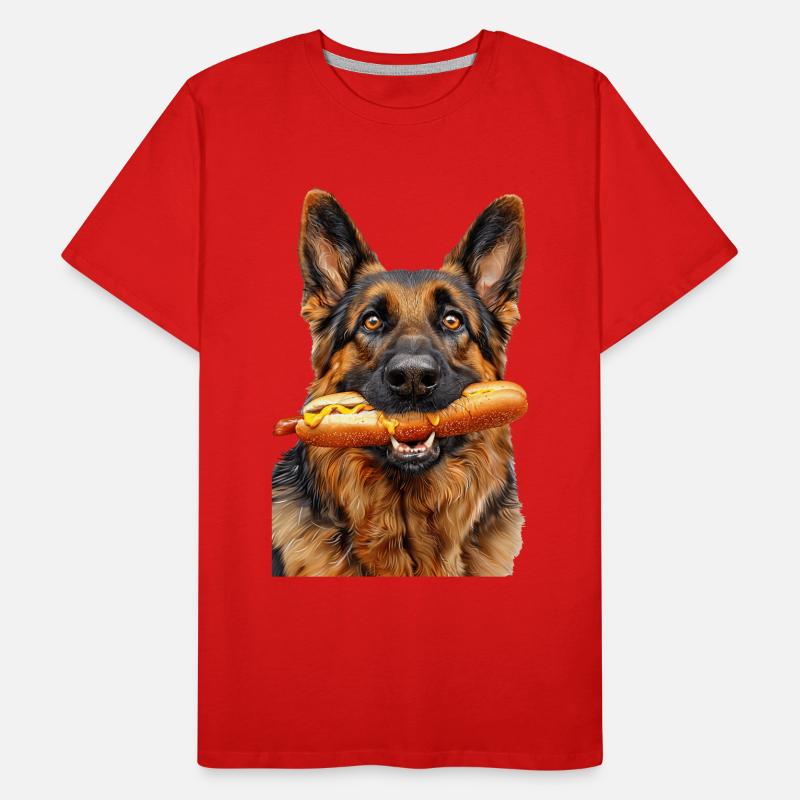 Deutscher Schäferhund Männer Premium Bio T-Shirt
