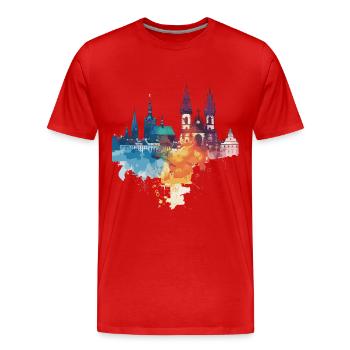 Élan - T-shirt bio Premium Homme - rouge - Devant - Damien (186cm)