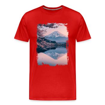 Japan - Männer Premium Bio T-Shirt - Rot - Vorne - Damien (186cm)