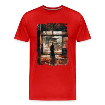 Japan - Männer Premium Bio T-Shirt - Rot - Vorne - Damien (186cm)