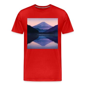 Japan - Men's Premium Organic T-Shirt - red - Front - Damien (186cm)