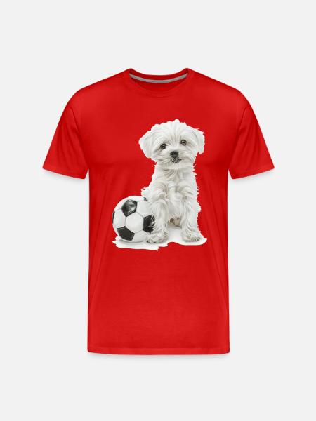 Maltese - Men's Premium Organic T-Shirt - red