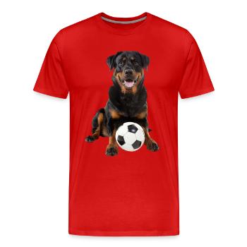 Rottweiler - T-shirt bio Premium Homme - rouge - Devant - Damien (186cm)