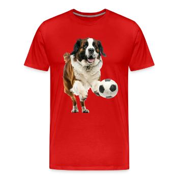 Bernhardiner - Männer Premium Bio T-Shirt - Rot - Vorne - Damien (186cm)