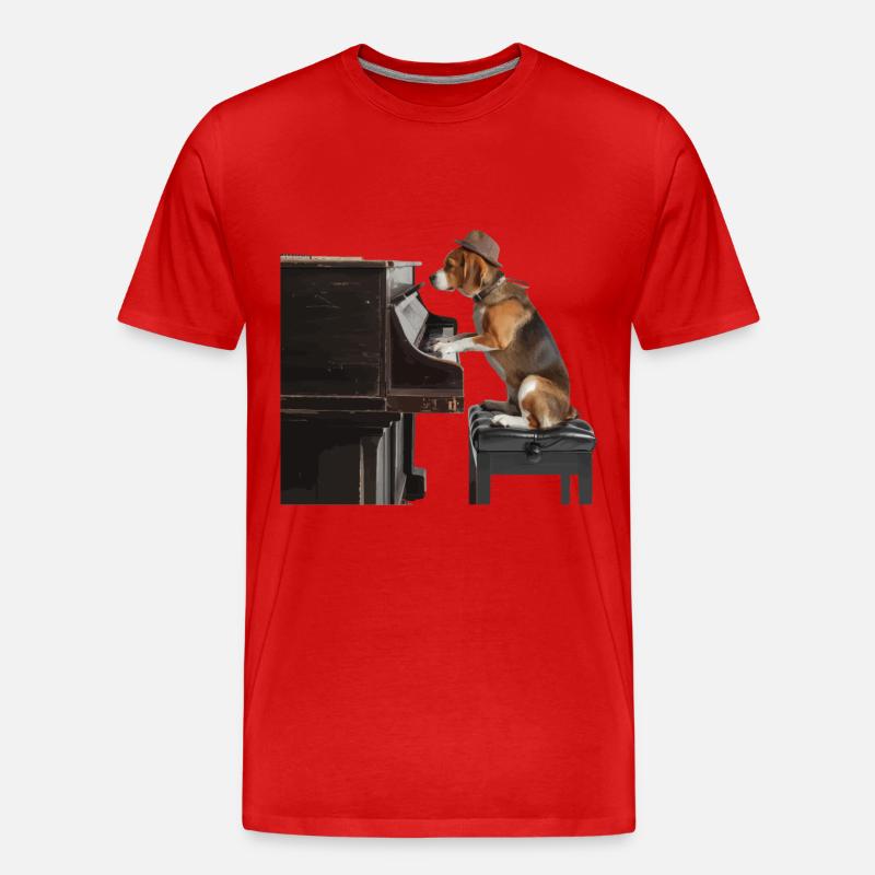 Beagle - Männer Premium Bio T-Shirt - Rot