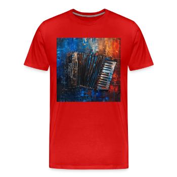 Akkordeon - Männer Premium Bio T-Shirt - Rot - Vorne - Damien (186cm)