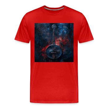 Banjo - Men's Premium Organic T-Shirt - red - Front - Damien (186cm)