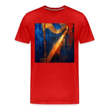 Harpe - T-shirt bio Premium Homme - rouge - Devant - Damien (186cm)