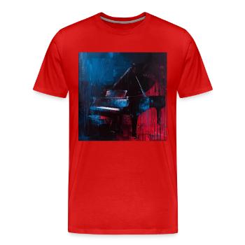 Klavier - Männer Premium Bio T-Shirt - Rot - Vorne - Damien (186cm)