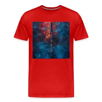 Flûte - T-shirt bio Premium Homme - rouge - Devant - Damien (186cm)