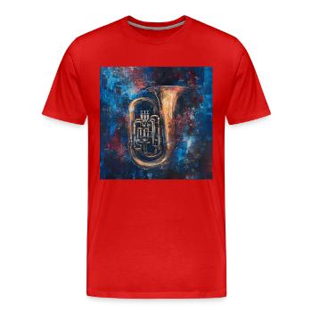 Tuba - Männer Premium Bio T-Shirt - Rot - Vorne - Damien (186cm)
