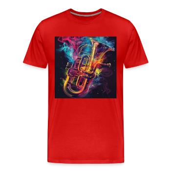 Tuba - Männer Premium Bio T-Shirt - Rot - Vorne - Damien (186cm)