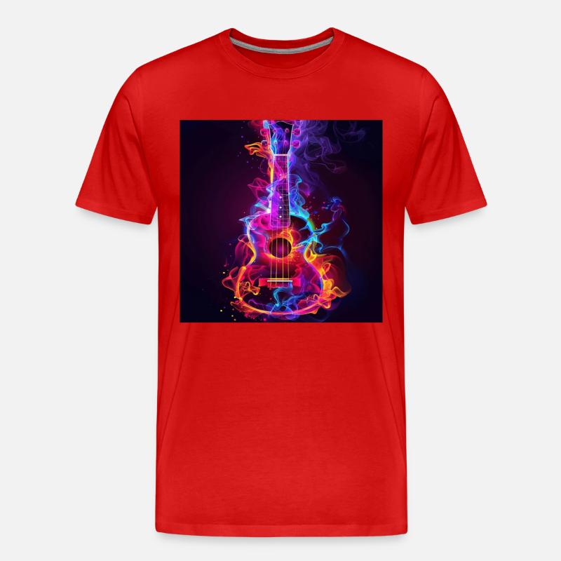 Ukulele - Männer Premium Bio T-Shirt - Rot