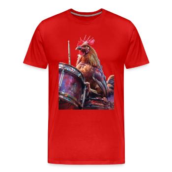 Tap Drums - Men's Premium Organic T-Shirt - red - Front - Damien (186cm)