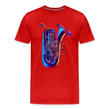 Tuba - Men's Premium Organic T-Shirt - red - Front - Damien (186cm)
