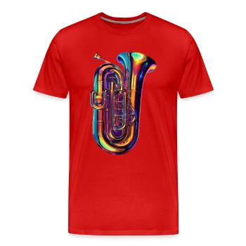 Tuba - Männer Premium Bio T-Shirt - Rot - Vorne - Damien (186cm)